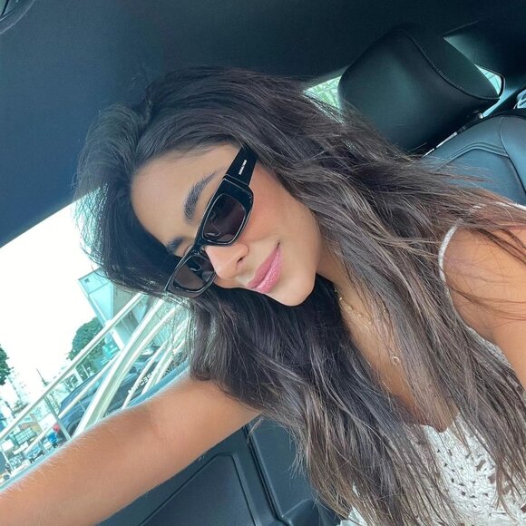 Saint Laurent SL553 001 Rectangle Sunglasses - Black - Picture 10 of 11